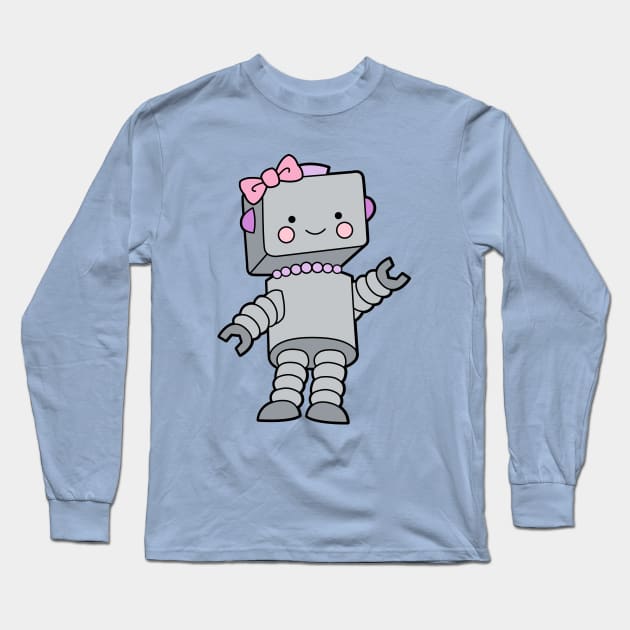 She's Too Cute To Compute Long Sleeve T-Shirt by LuxCups